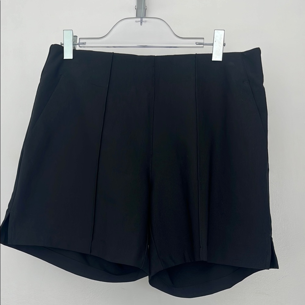 NWT Adidas Black High Waist tailored Athletic Shorts